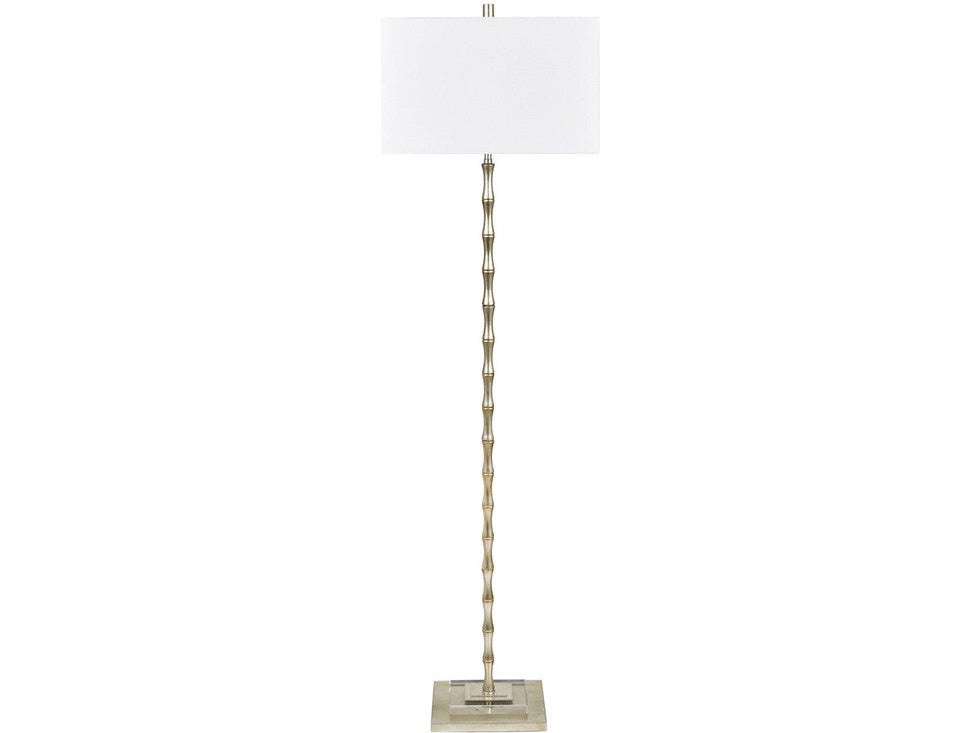 Emerson Champagne Cast Spindle Floor Lamp by Crestview at Eve Furniture