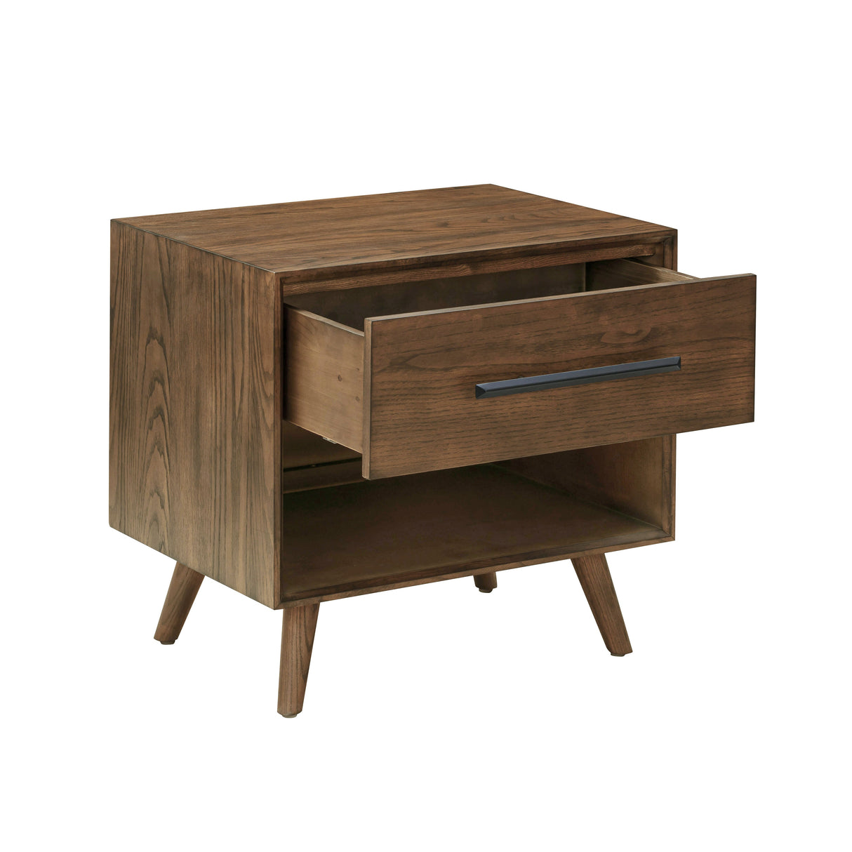 Emery 24" Walnut 1-Drawer Nightstand by TOV Furniture at Eve Furniture
