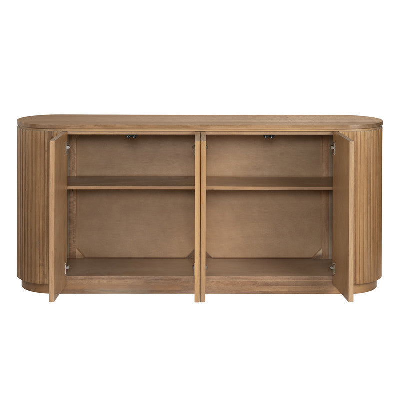 Emery Brown Four-Door Sideboard by Crestview at Eve Furniture