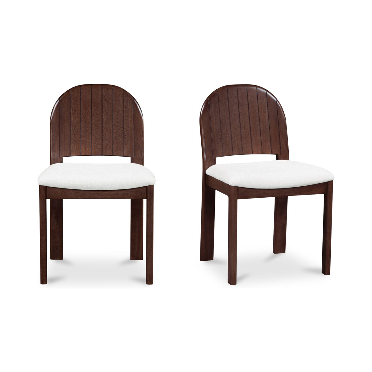 Emil Cream/Natural Walnut Dining Chair (Set of 2) by MOES at Eve Furniture