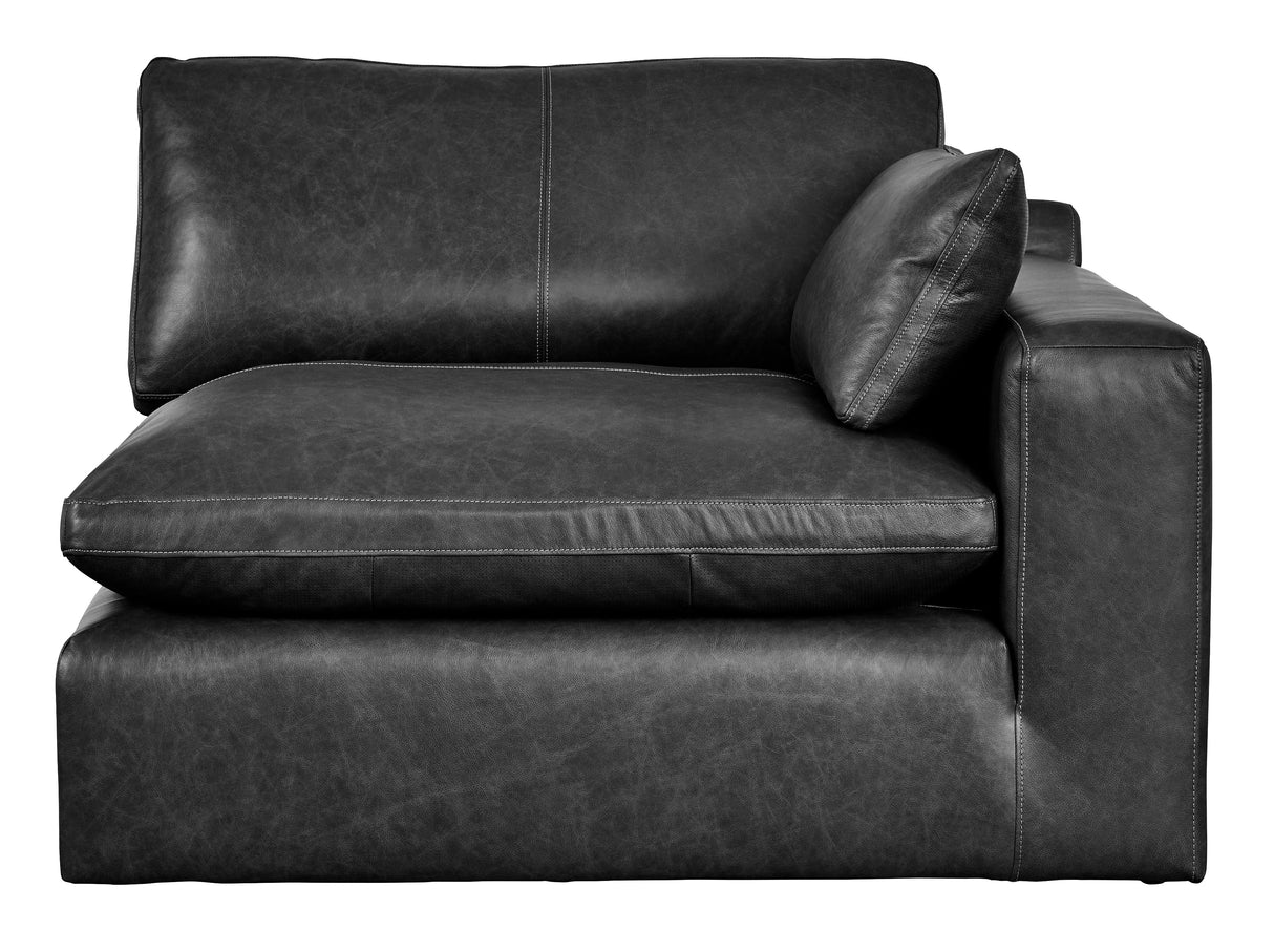 Emilia Black Leather 4-Piece Leather Modular Sectional Sofa by Ashley at Eve Furniture