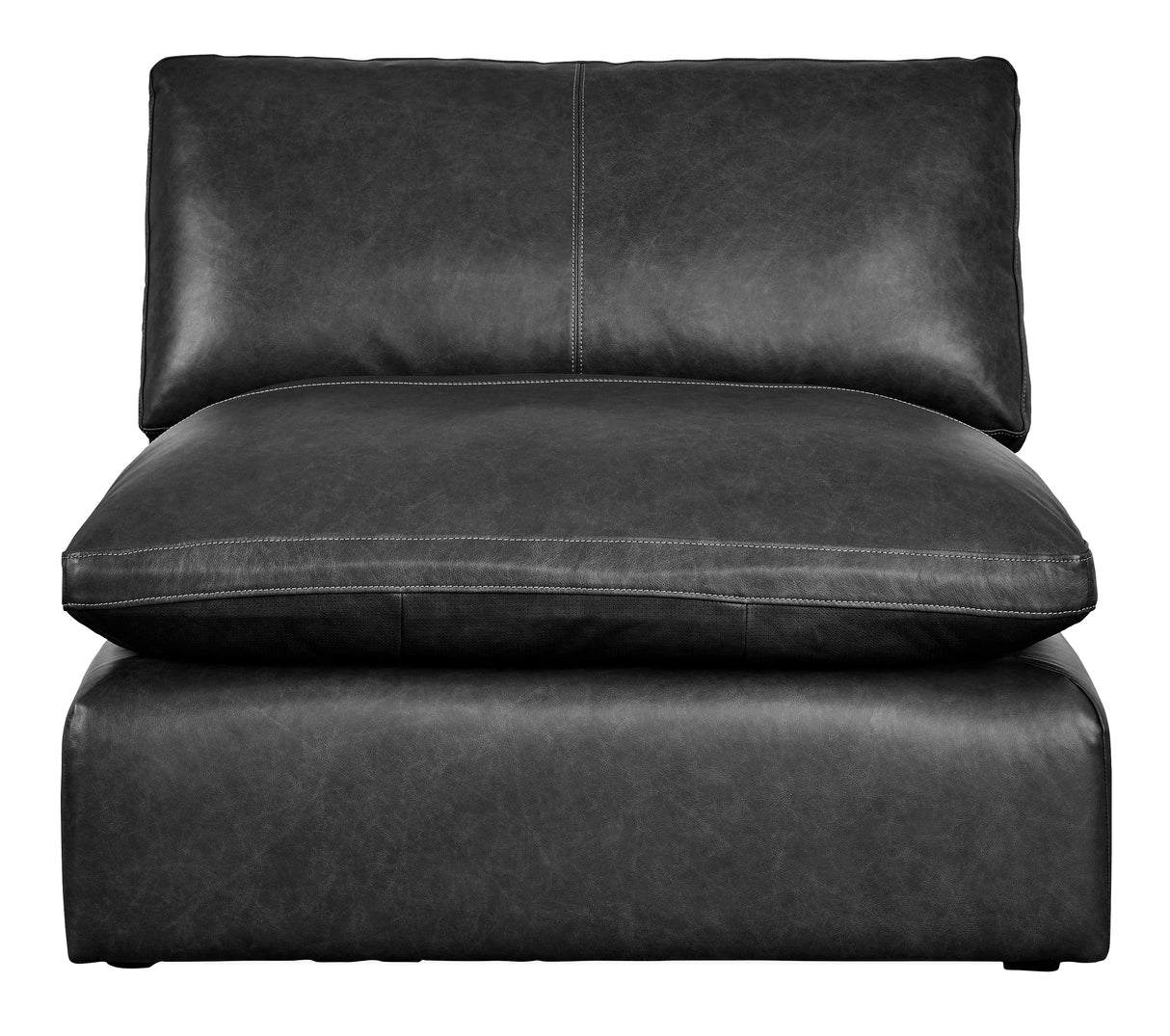 Emilia Black Leather 6-Piece Modular Sectional by Ashley at Eve Furniture
