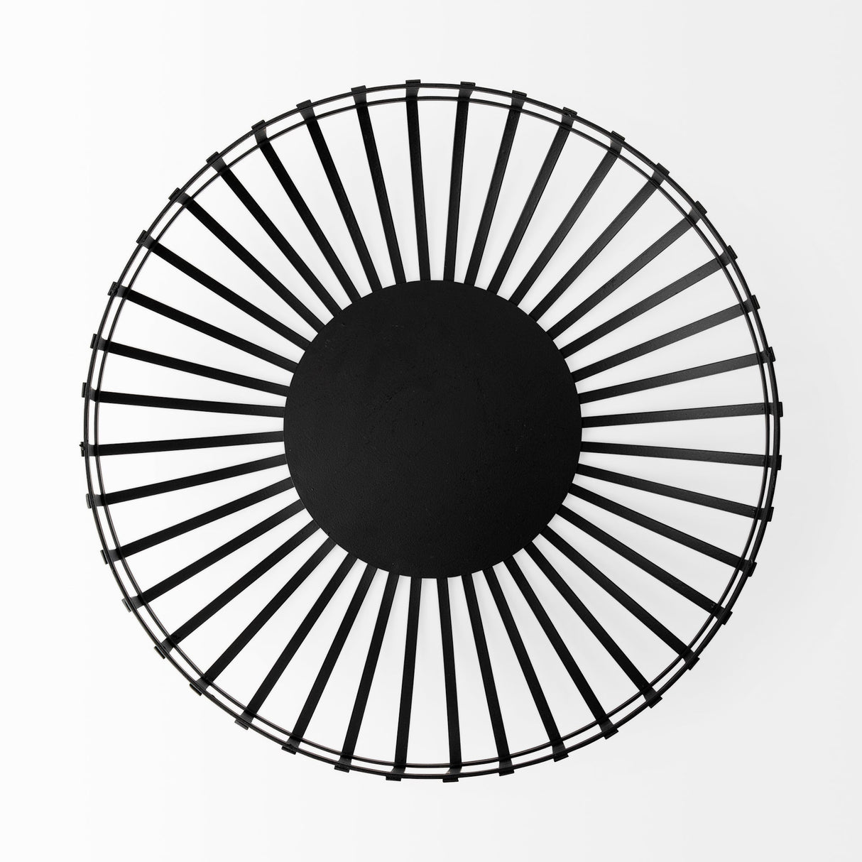 Emilio Set of 2 Black Metal Slated Bowls by Mercana at Eve Furniture