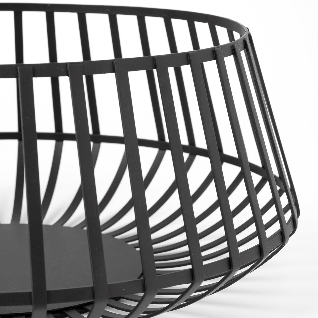 Emilio Set of 2 Black Metal Slated Bowls by Mercana at Eve Furniture