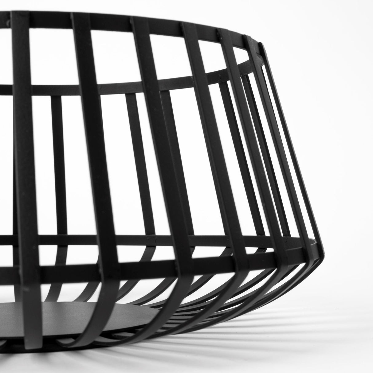 Emilio Set of 2 Black Metal Slated Bowls by Mercana at Eve Furniture