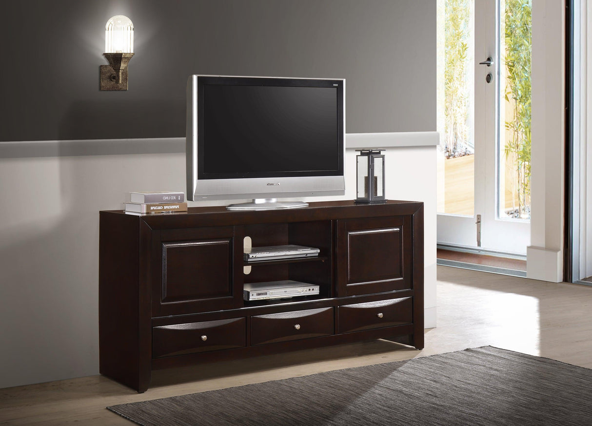 Emily Dark Cherry 68" TV Stand by Crown Mark at Eve Furniture