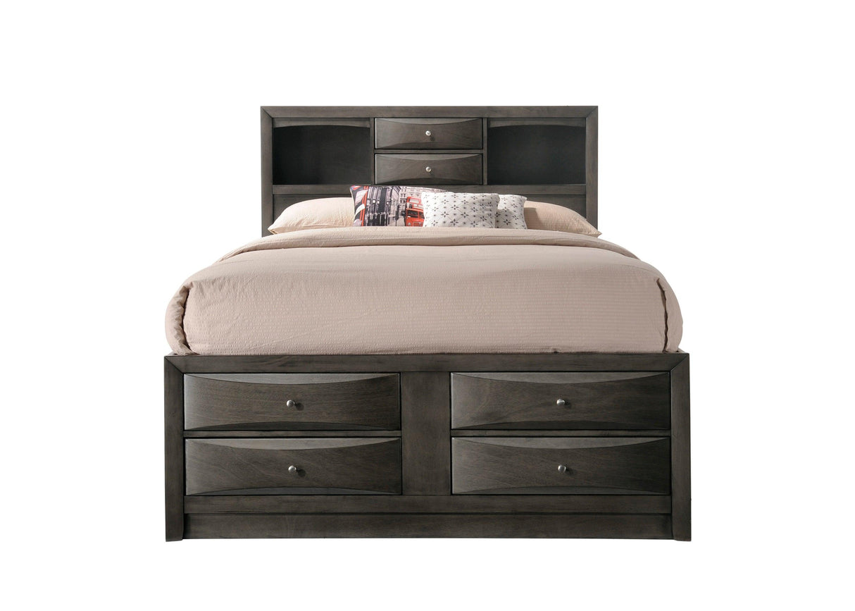 Emily Gray Storage Platform Bedroom Set by Crown Mark at Eve Furniture