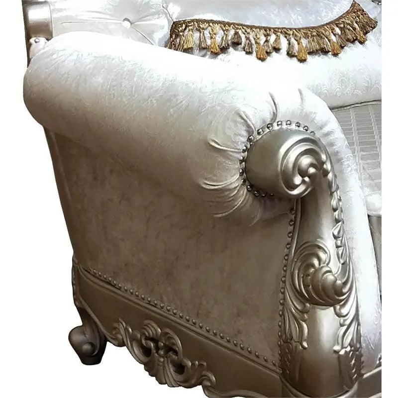 Emily Transitional Beige Wood Finish Living Room Set by Cosmos Furniture at Eve Furniture