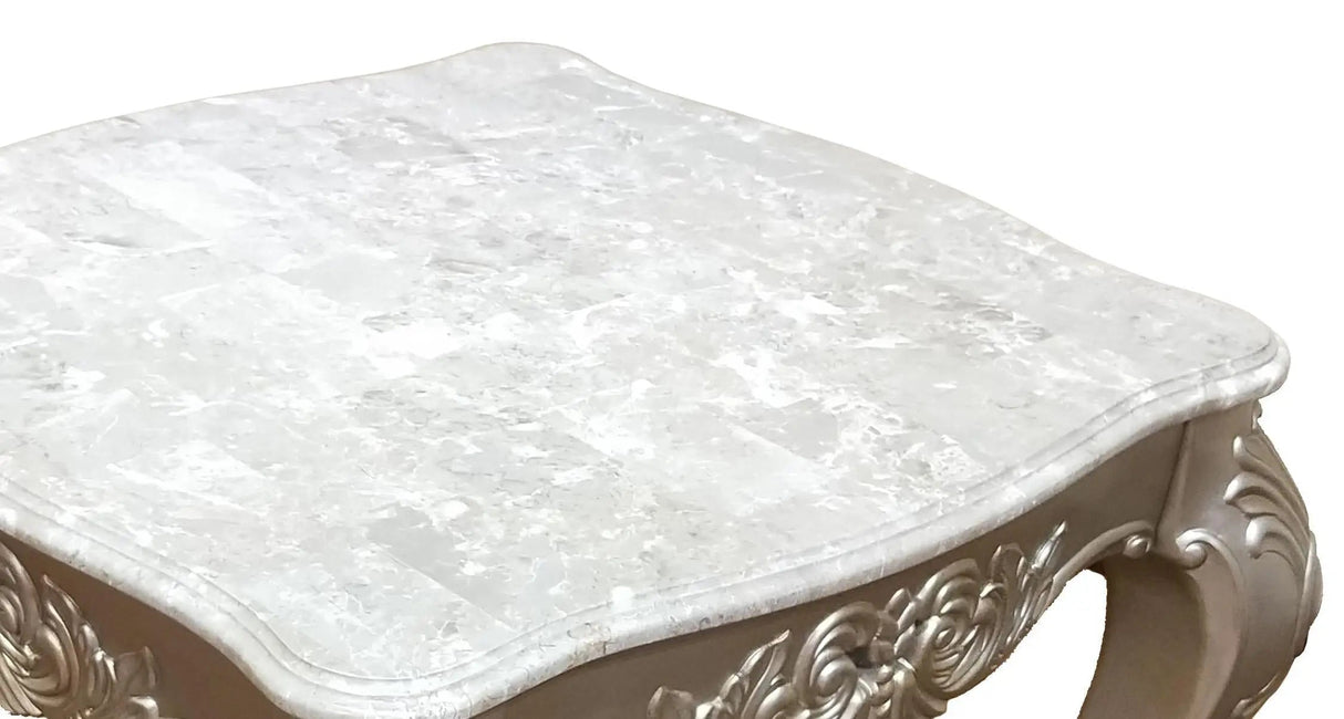 Emily Transitional Style End Table In Champagne Finish Wood by Cosmos Furniture at Eve Furniture