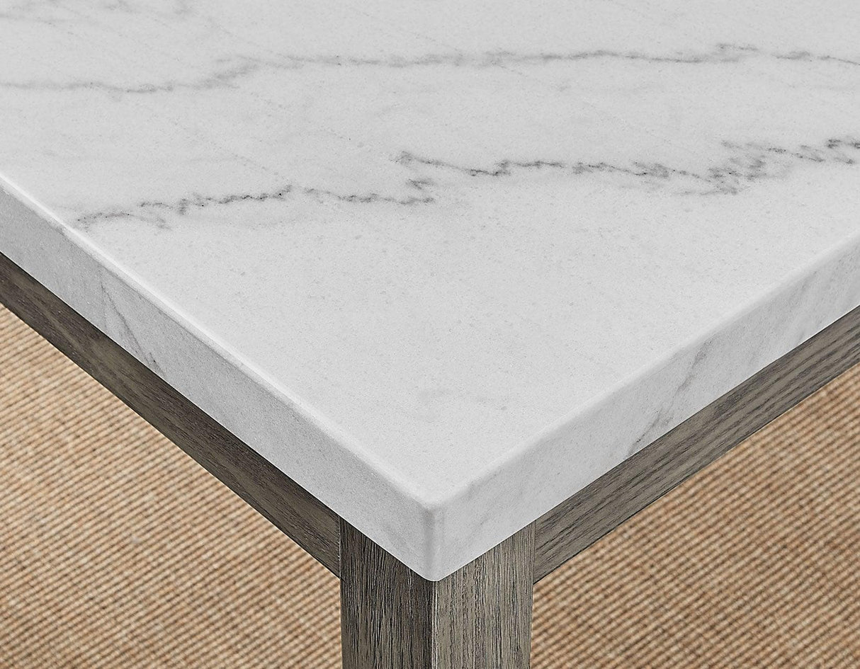 Emily White Marble Top Dining Table by Steve Silver at Eve Furniture