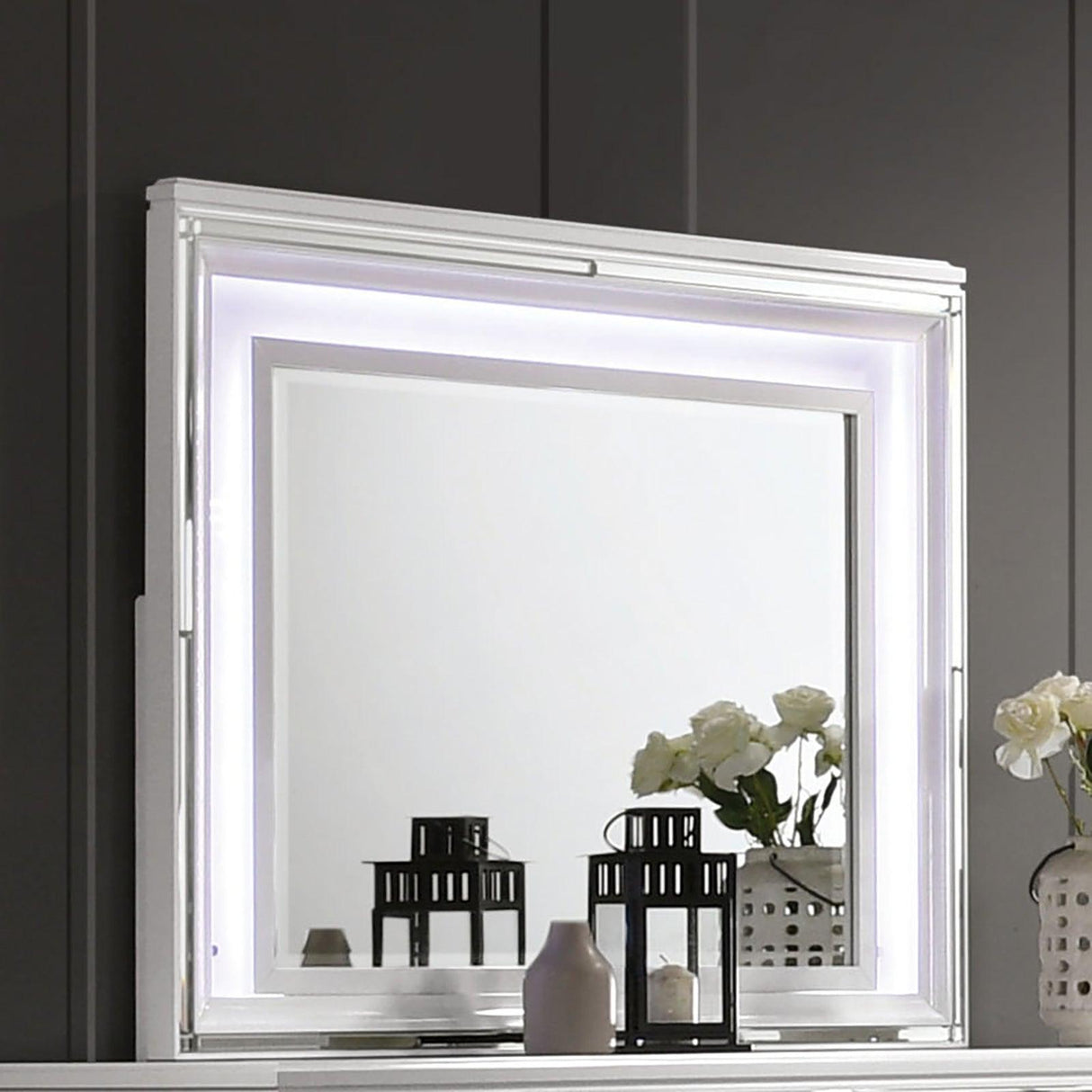 Emmeline White Mirror by Furniture of America at Eve Furniture