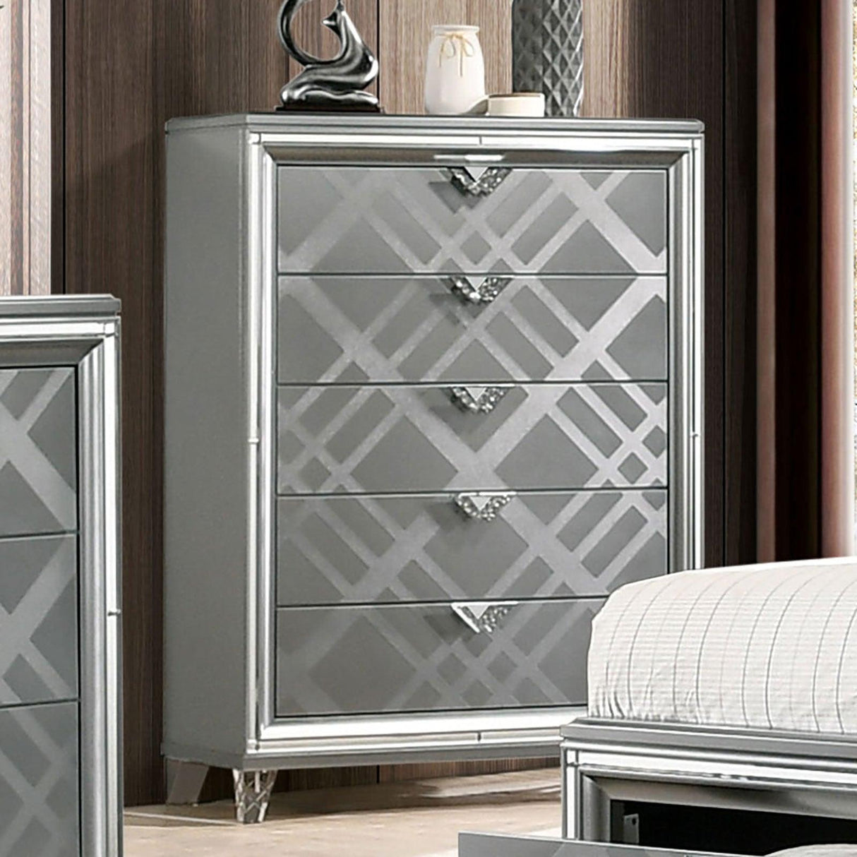 Emmeline Silver Chest by Furniture of America at Eve Furniture