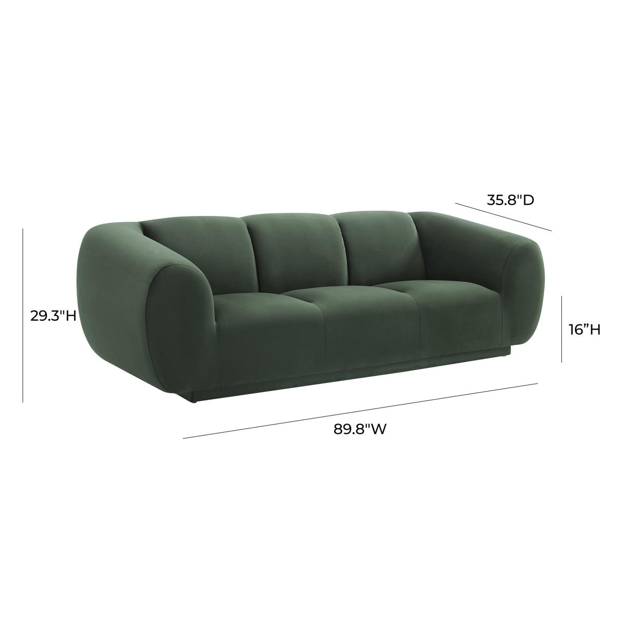 Emmet Velvet Sofa by TOV Furniture at Eve Furniture
