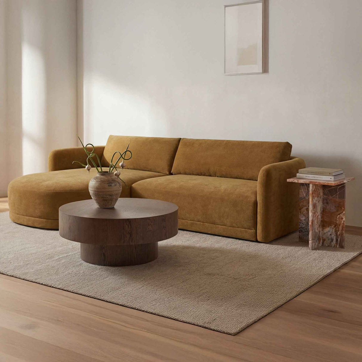 Emmy Ginger Left Sectional by Moe's Home at Eve Furniture