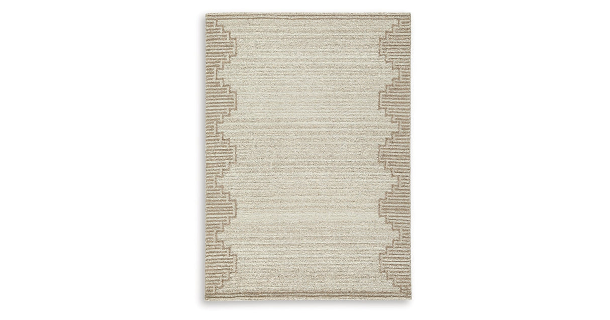 Emorymore Brown/Beige Medium Rug by Ashley at Eve Furniture