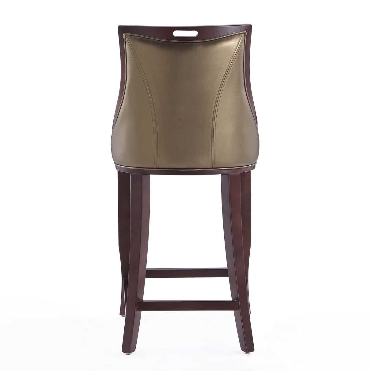 Emperor Bar Stool in Bronze and Walnut by Manhattan Comfort at Eve Furniture