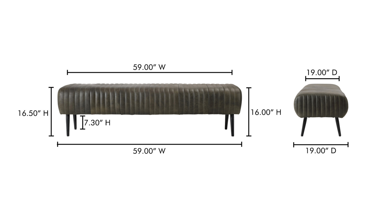 Endora Bench by Moe's Home at Eve Furniture