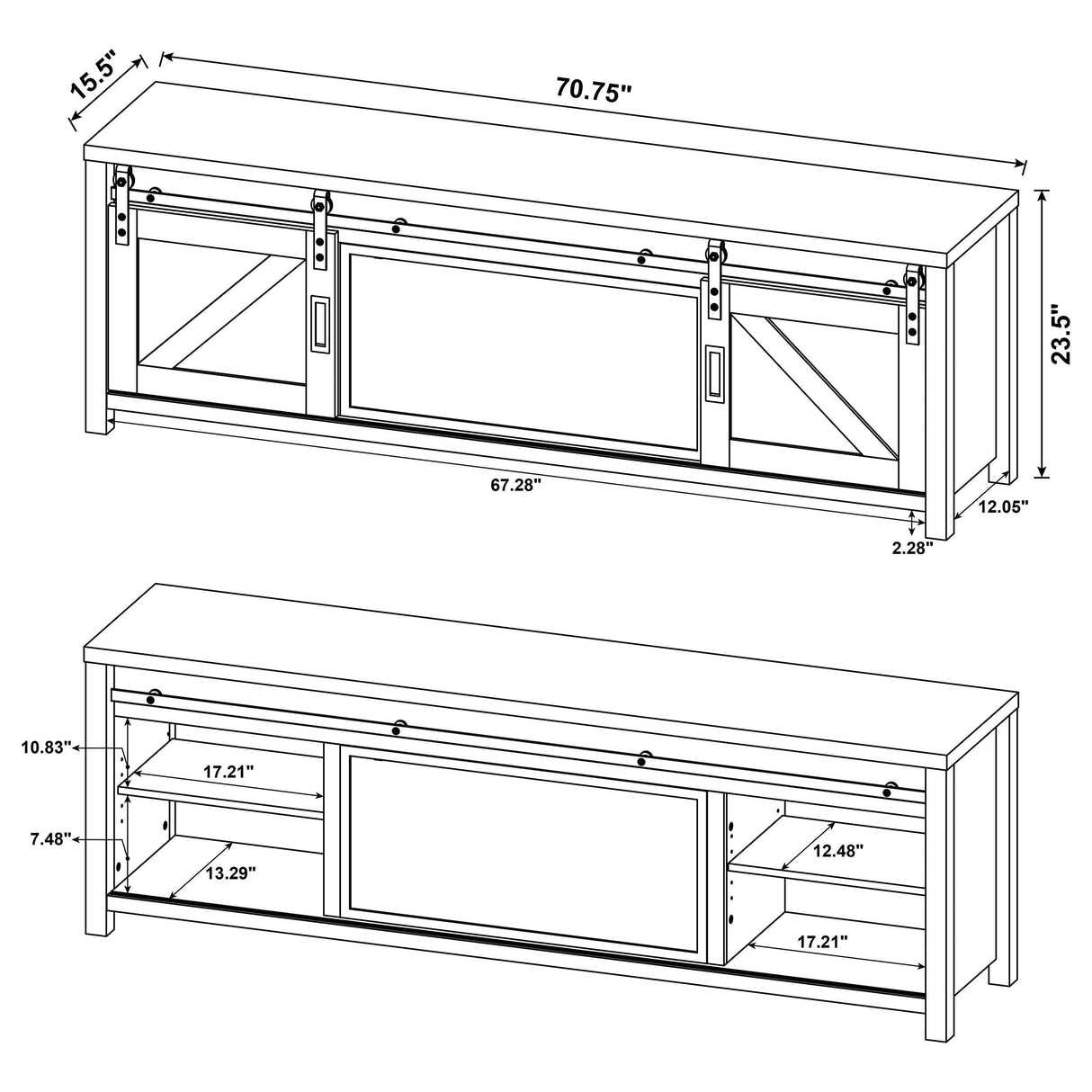 Enfield Dark Pine 71-inch TV Stand Fireplace Media Console by Coaster at Eve Furniture