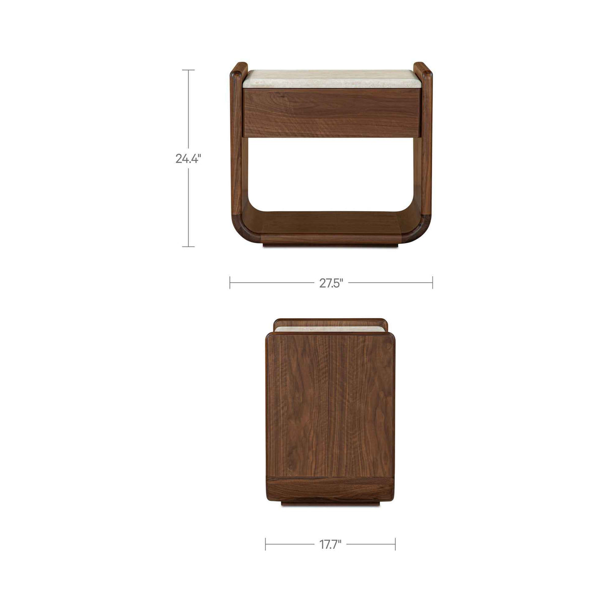 Enns Dark Brown Nightstand by Moe's Home at Eve Furniture