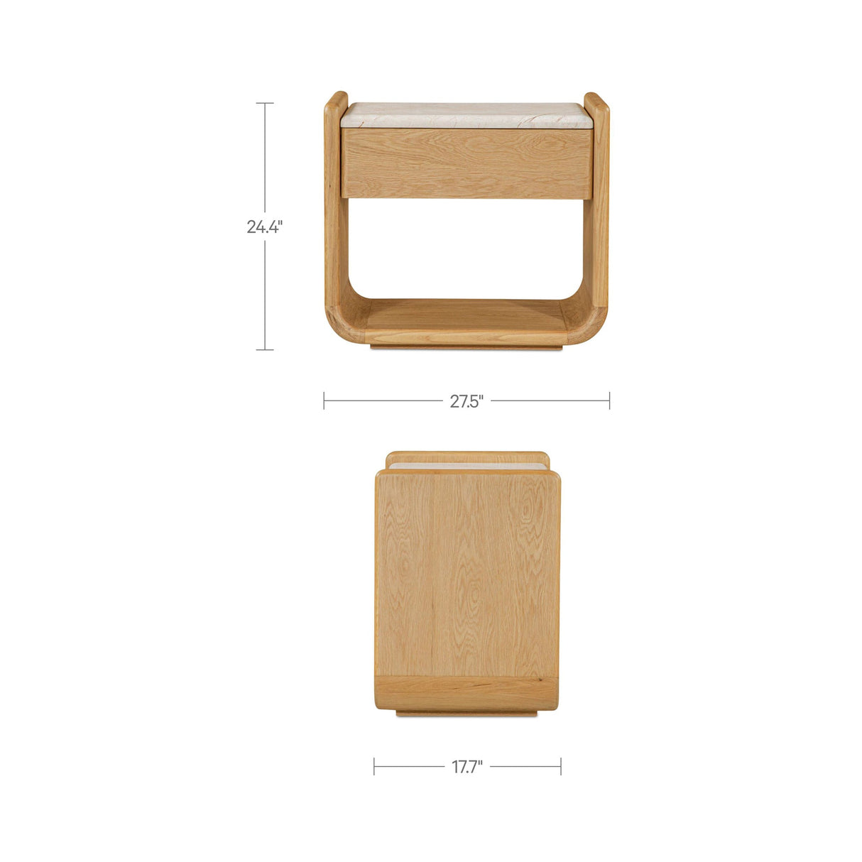 Enns Natural Nightstand by Moe's Home at Eve Furniture