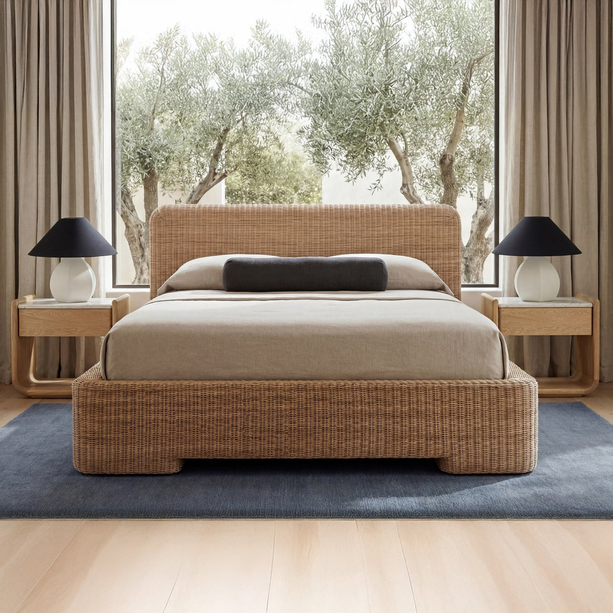 Enns Natural Nightstand by Moe's Home at Eve Furniture