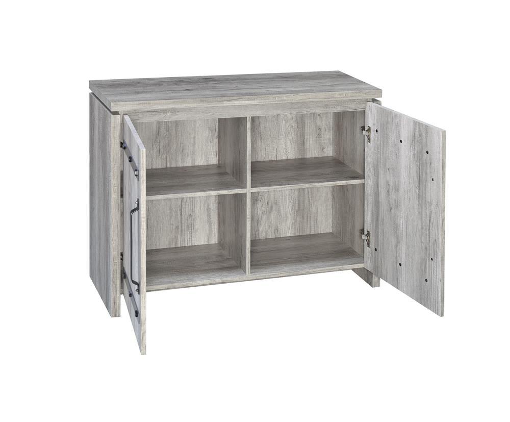 Enoch Gray Driftwood 2-Door Accent Cabinet by Coaster at Eve Furniture
