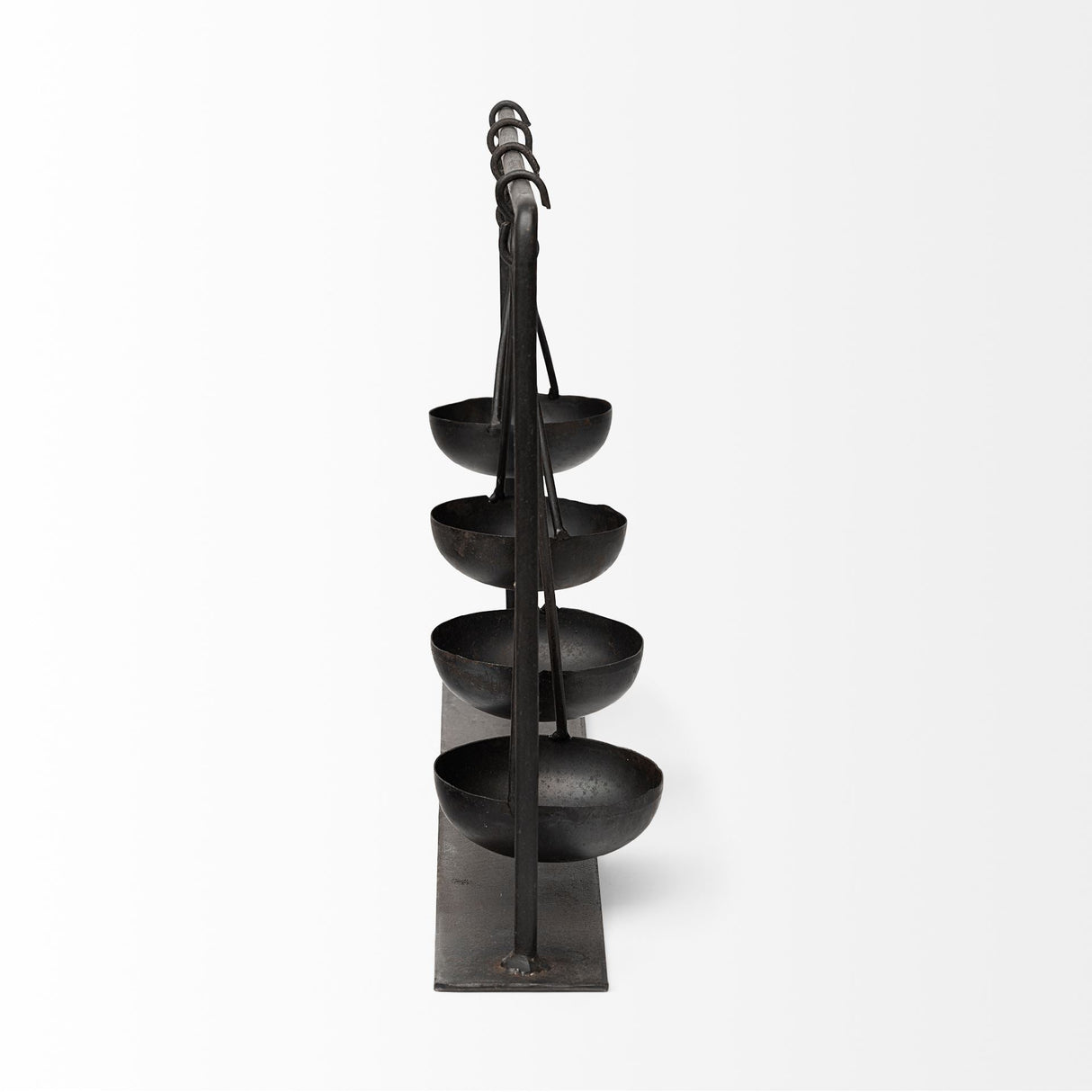 Enos Black Metal 4 Bowl Ancient Spice Market Decorative Display by Mercana at Eve Furniture