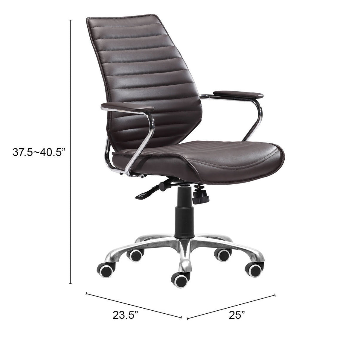 Enterprise Espresso Low Back Office Chair by Zuomod at Eve Furniture