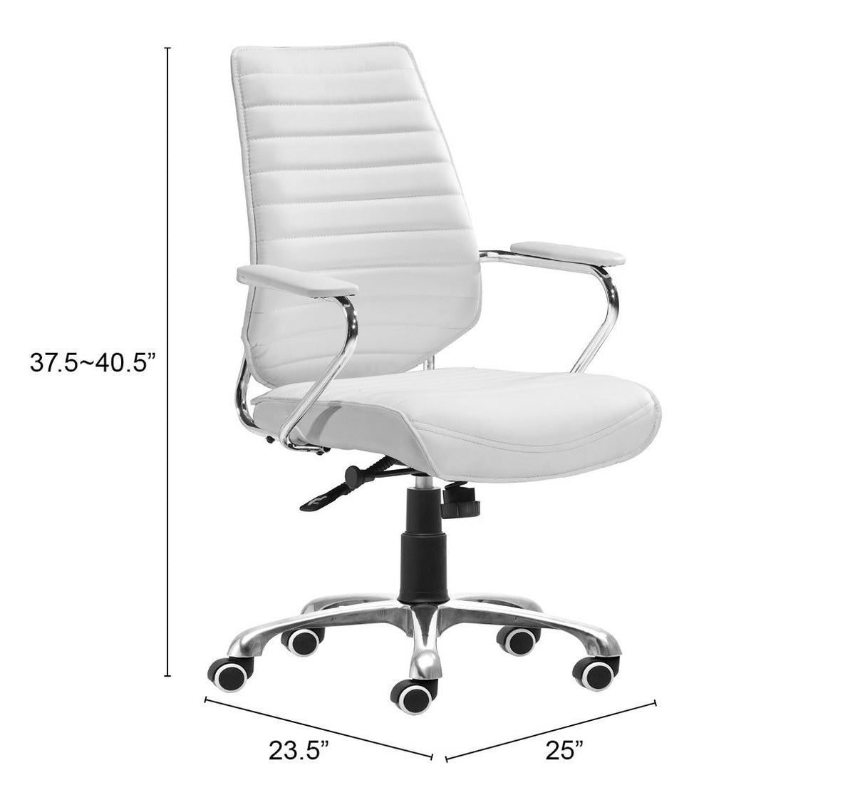 Enterprise White Low Back Office Chair by Zuomod at Eve Furniture