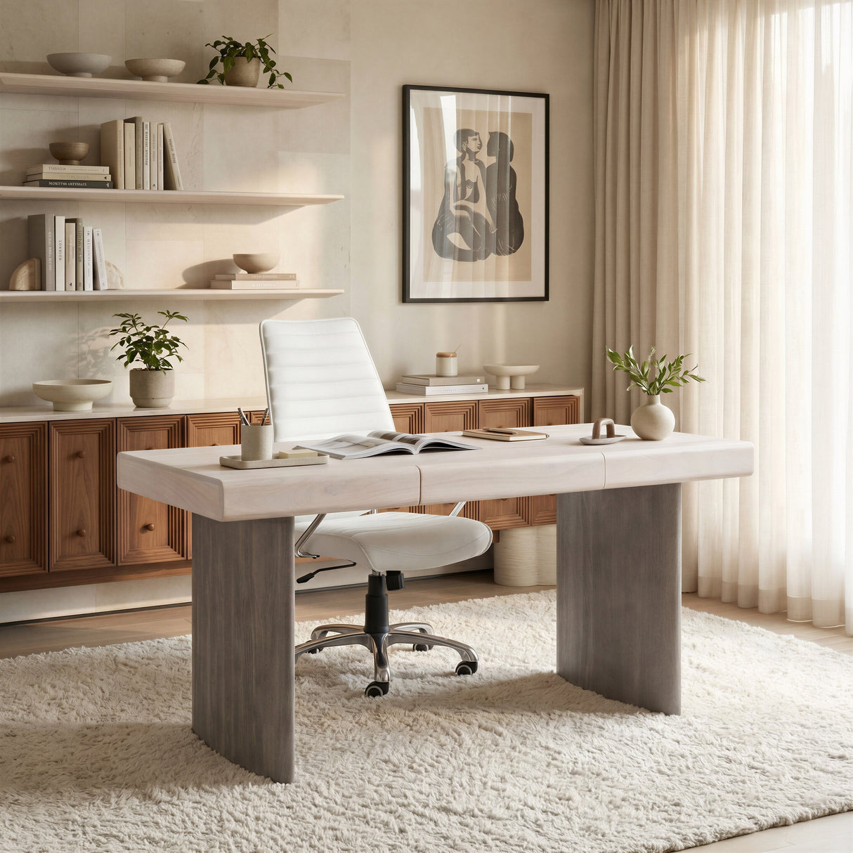 Enterprise White Low Back Office Chair by Zuomod at Eve Furniture