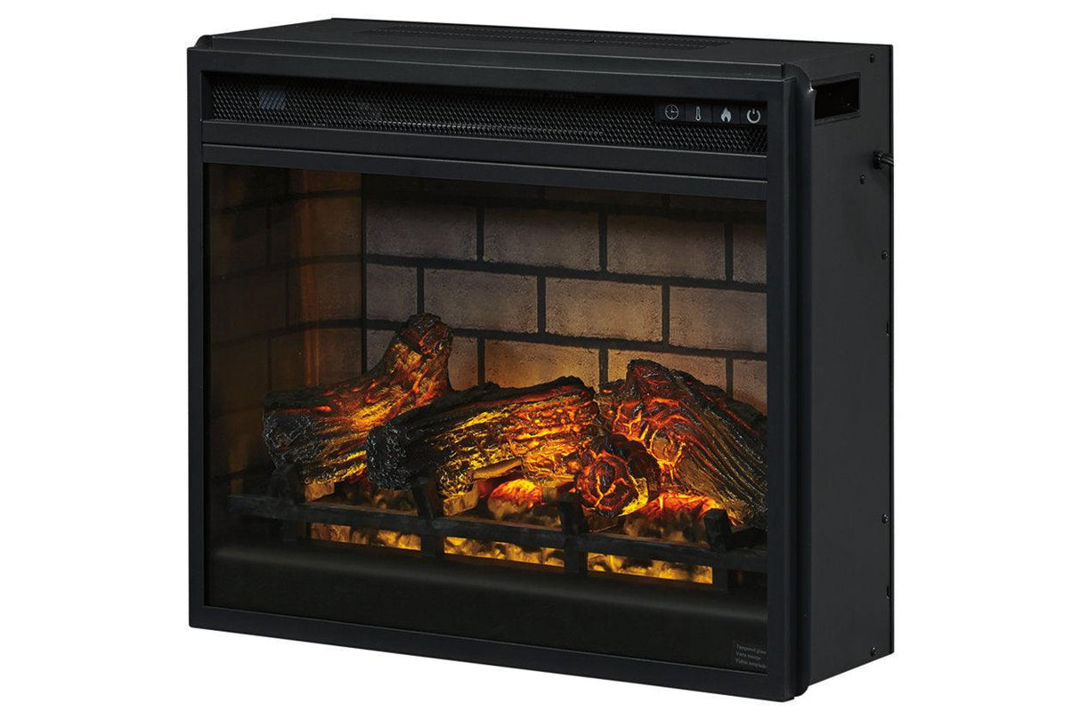 Entertainment Accessories Black Electric Infrared Fireplace Insert by Ashley at Eve Furniture
