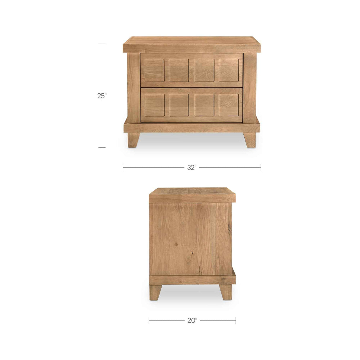 Enya Natural Oak Nightstand by Moe's Home at Eve Furniture