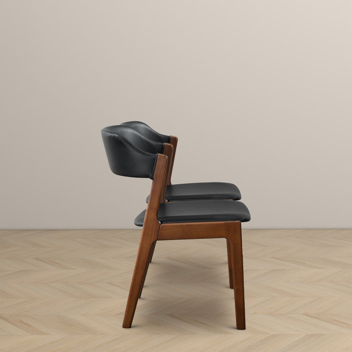 Enzo Black Leather Dining Chair (Set Of 2) by Ashcroft Furniture at Eve Furniture