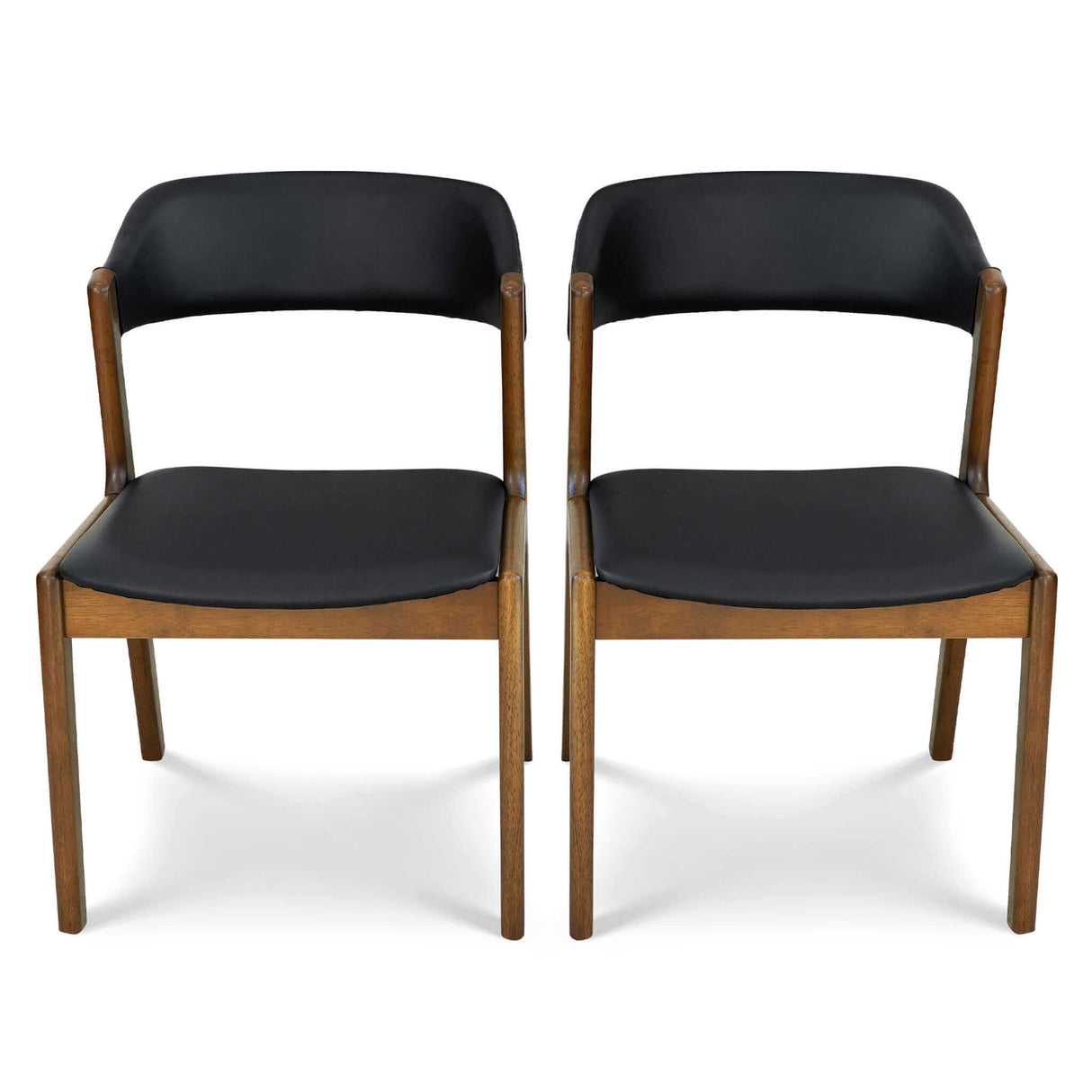 Enzo Black Leather Dining Chair (Set Of 2) by Ashcroft Imports at Eve Furniture