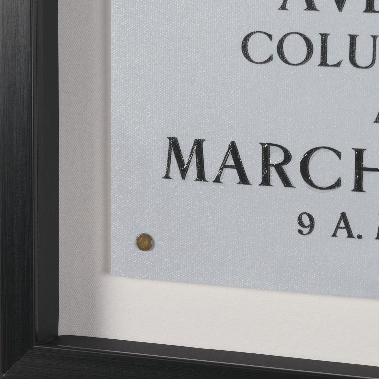 Ephemera Sculpture by The Vintage Collection Hand Embelished Text Framed Artwork Matted under Glass by Mercana at Eve Furniture