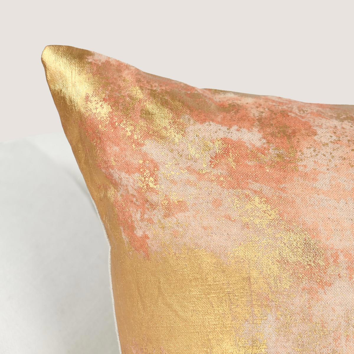 EQ Onara Burnt Orange/Gold 22x22 Throw Pillow (Set of 2) by Classic Home at Eve Furniture