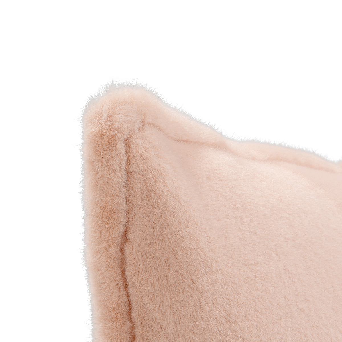 EQ Taiga Peach Faux Fur Multiple Sizes Throw Pillow (Set of 2) by Classic Home at Eve Furniture