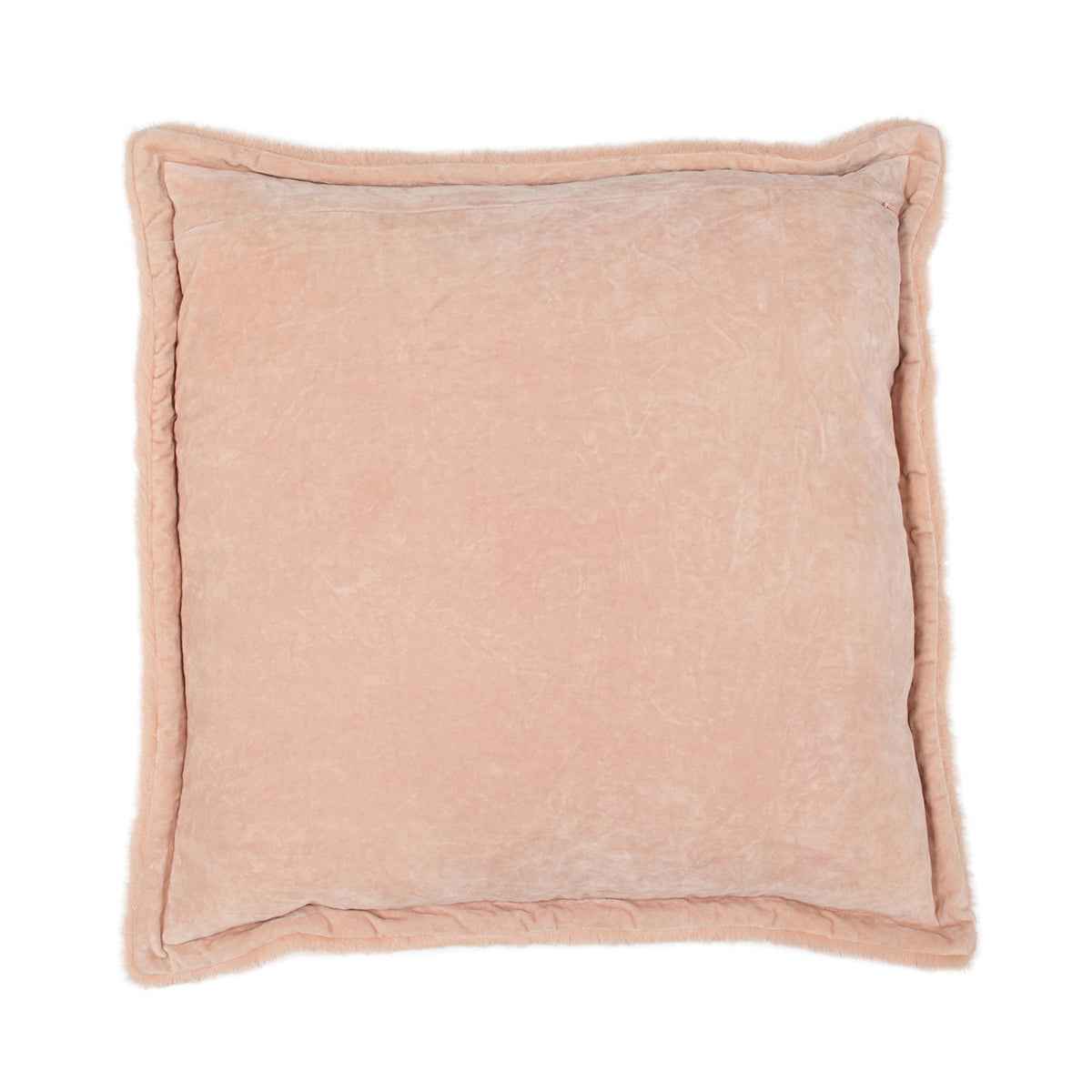EQ Taiga Peach Faux Fur Multiple Sizes Throw Pillow (Set of 2) by Classic Home at Eve Furniture
