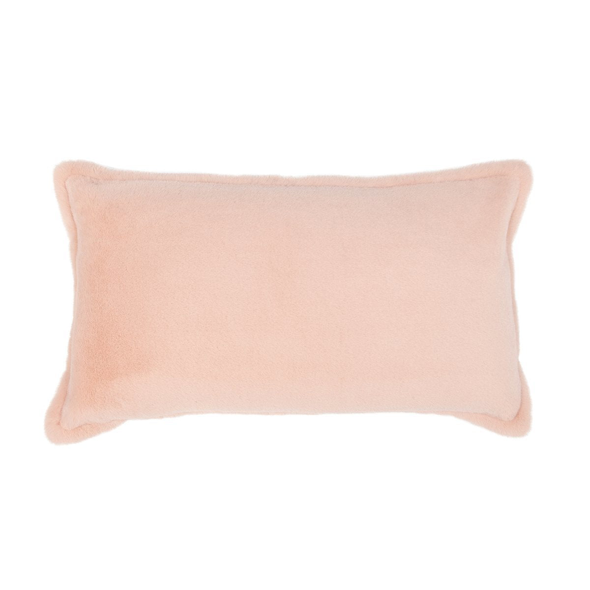 EQ Taiga Peach Faux Fur Multiple Sizes Throw Pillow (Set of 2) by Classic Home at Eve Furniture