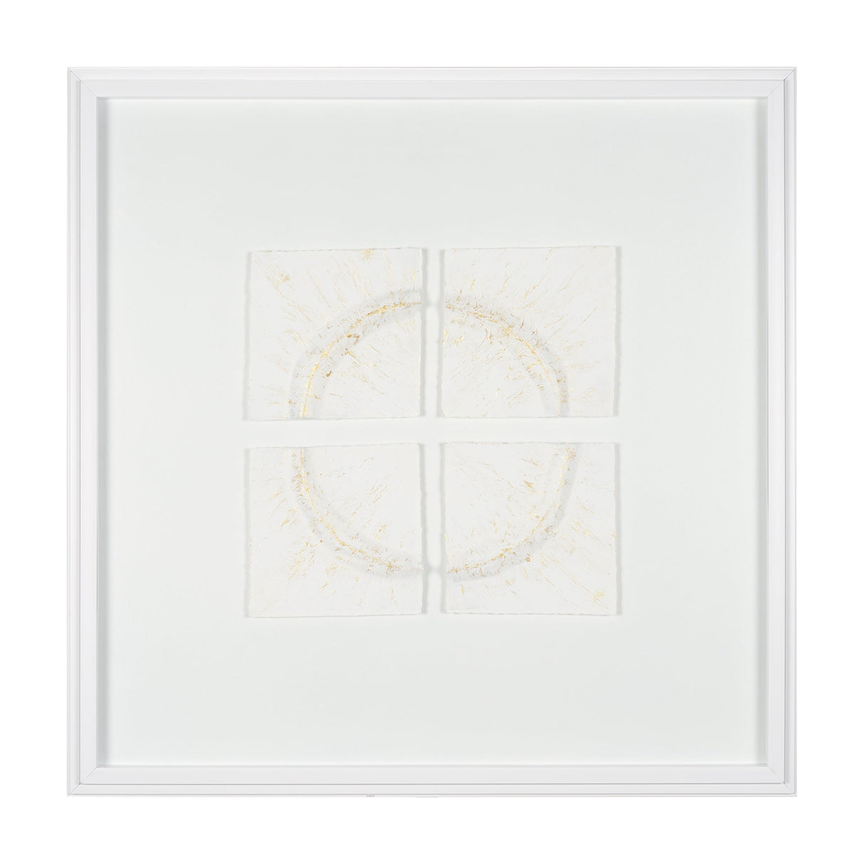 Equal Quadrants White by Studio M a handmade Original Framed 3D Textured Artwork under Glass by Mercana at Eve Furniture