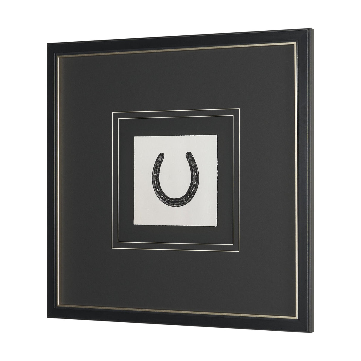 Equestrian Etching III by Mercana Studio Hand-Embellished Textured Framed Artwork Matted under Glass by Mercana at Eve Furniture