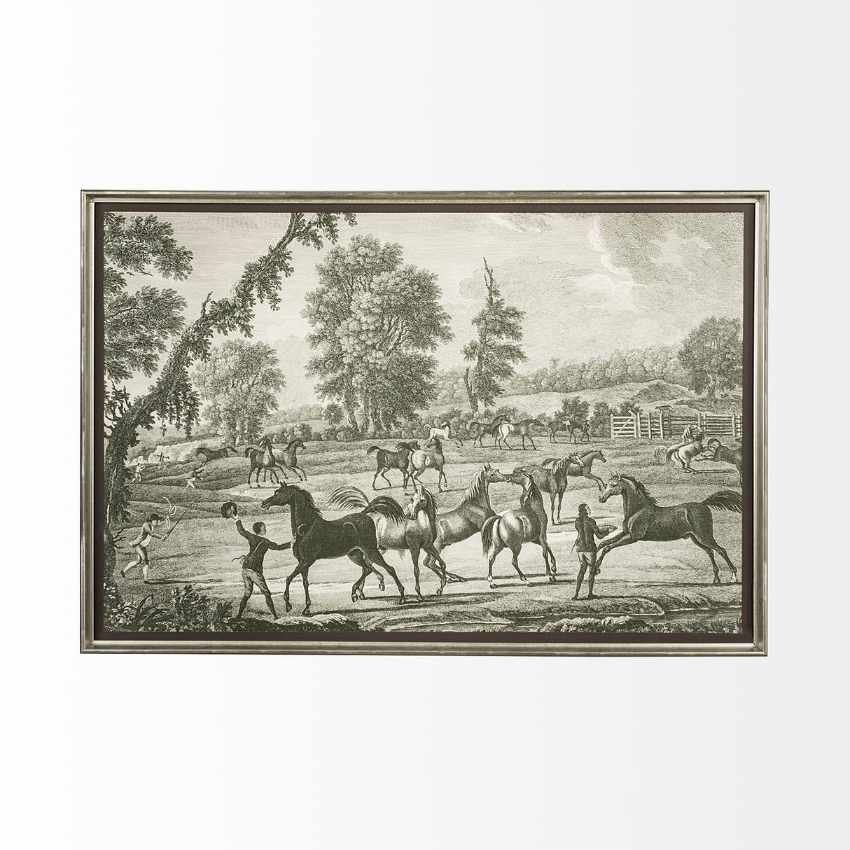 Equestrian Scenes III by Vision Studio Hand Embellished Textured Framed Art Print Matted under Glass by Mercana at Eve Furniture