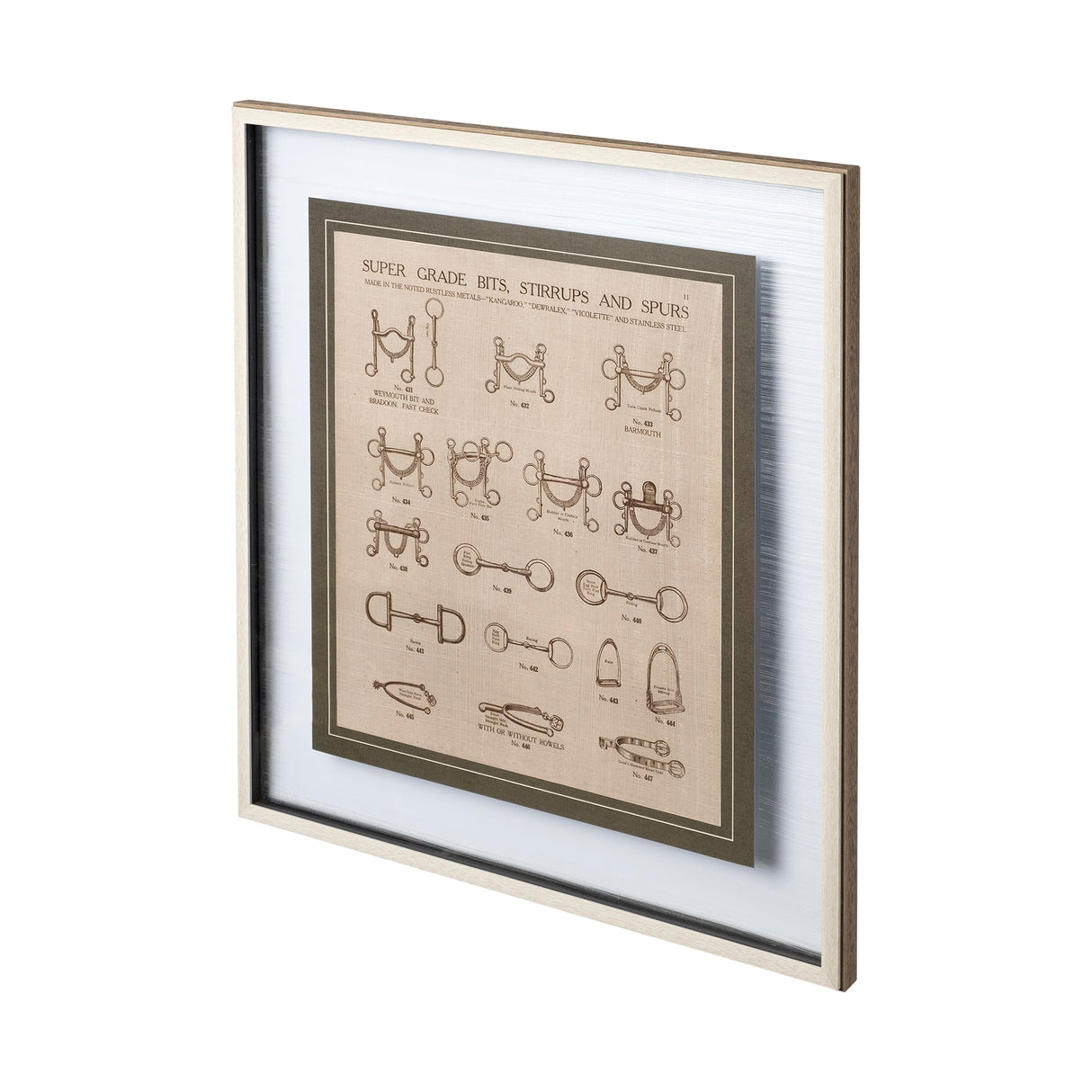 Equine Riding Gear I v2 by Mercana Studio Hand Embellished Framed Art Print Matted under Glass by Mercana at Eve Furniture