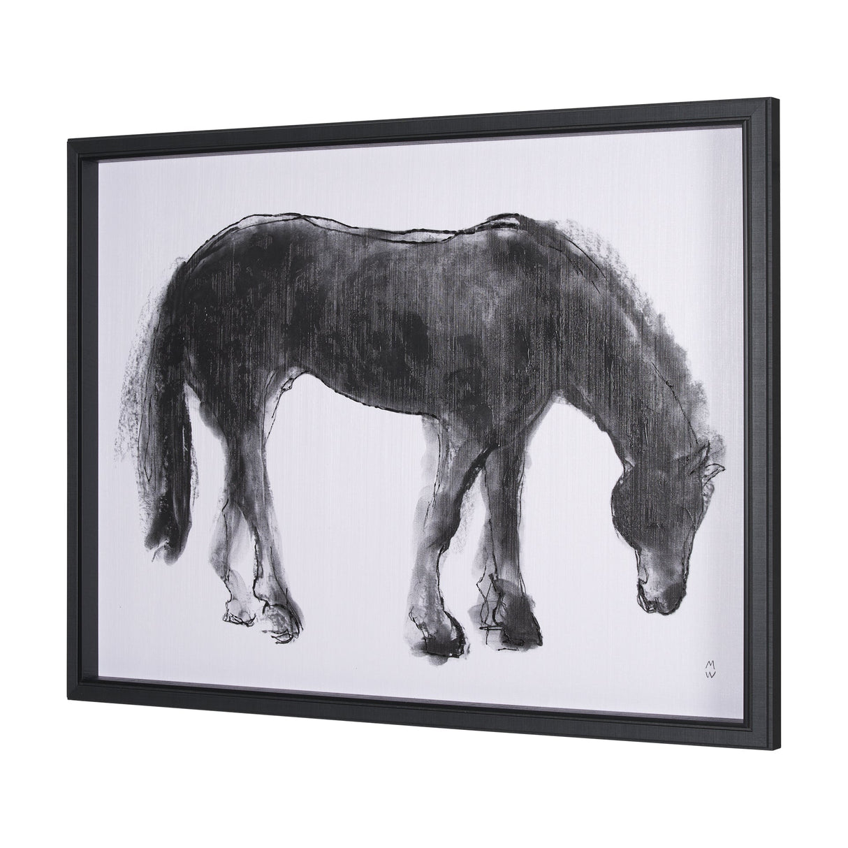 Equine Sketch 3 by Manny Woodart a Hand Embellished Textured Framed Art Print by Mercana at Eve Furniture