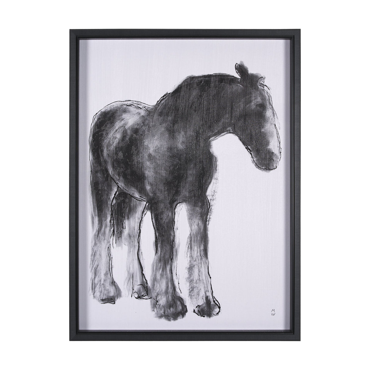 Equine Sketch 5 by Manny Woodart a Hand Embellished Textured Framed Art Print by Mercana at Eve Furniture