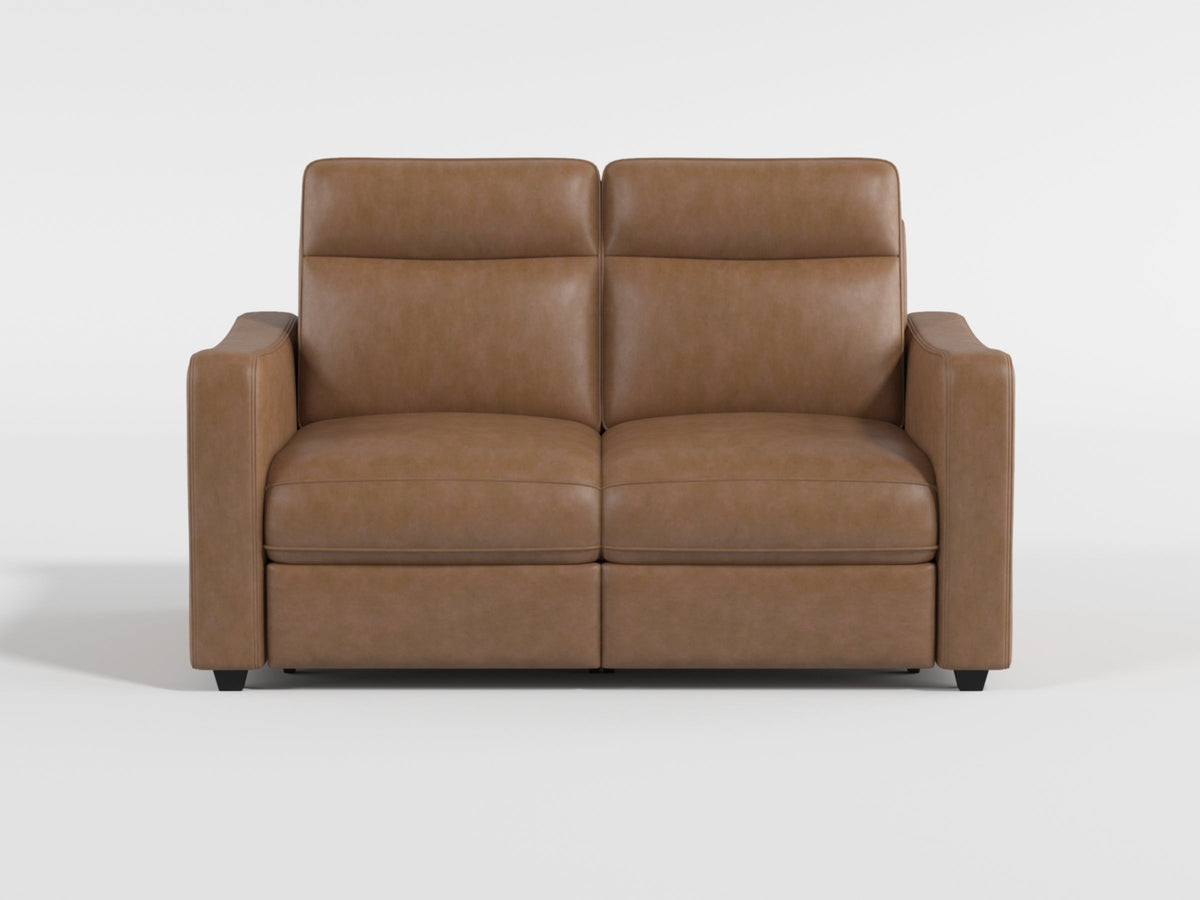 Equinox Brown Power Double Reclining Loveseat with Curved Track Arms by Homelegance at Eve Furniture