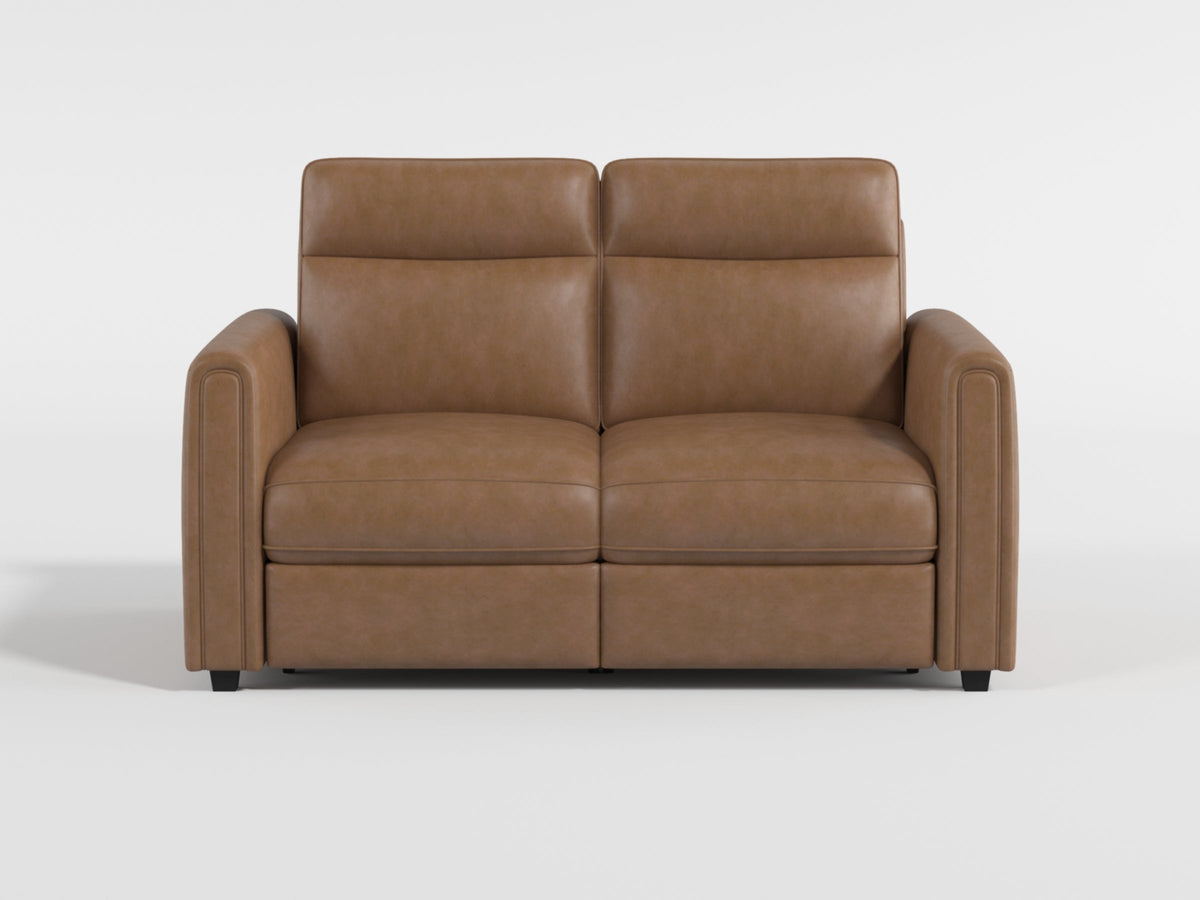 Equinox Brown Power Double Reclining Loveseat with Rounded Track Arms by Homelegance at Eve Furniture