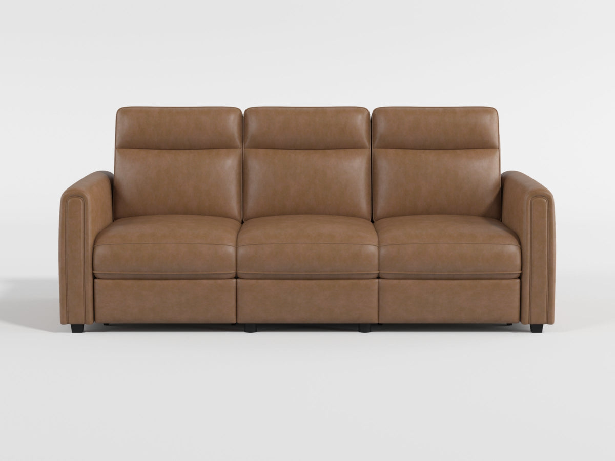 Equinox Brown Power Double Reclining Sofa with Rounded Track Arms by Homelegance at Eve Furniture