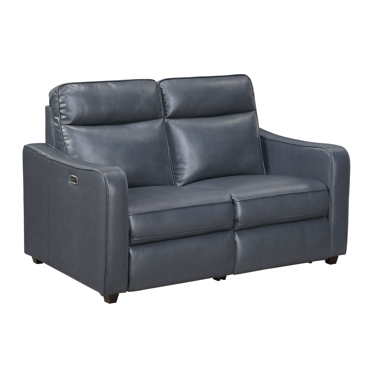 Equinox Navy Curved Track Arms Power Reclining Living Room Set by Homelegance at Eve Furniture