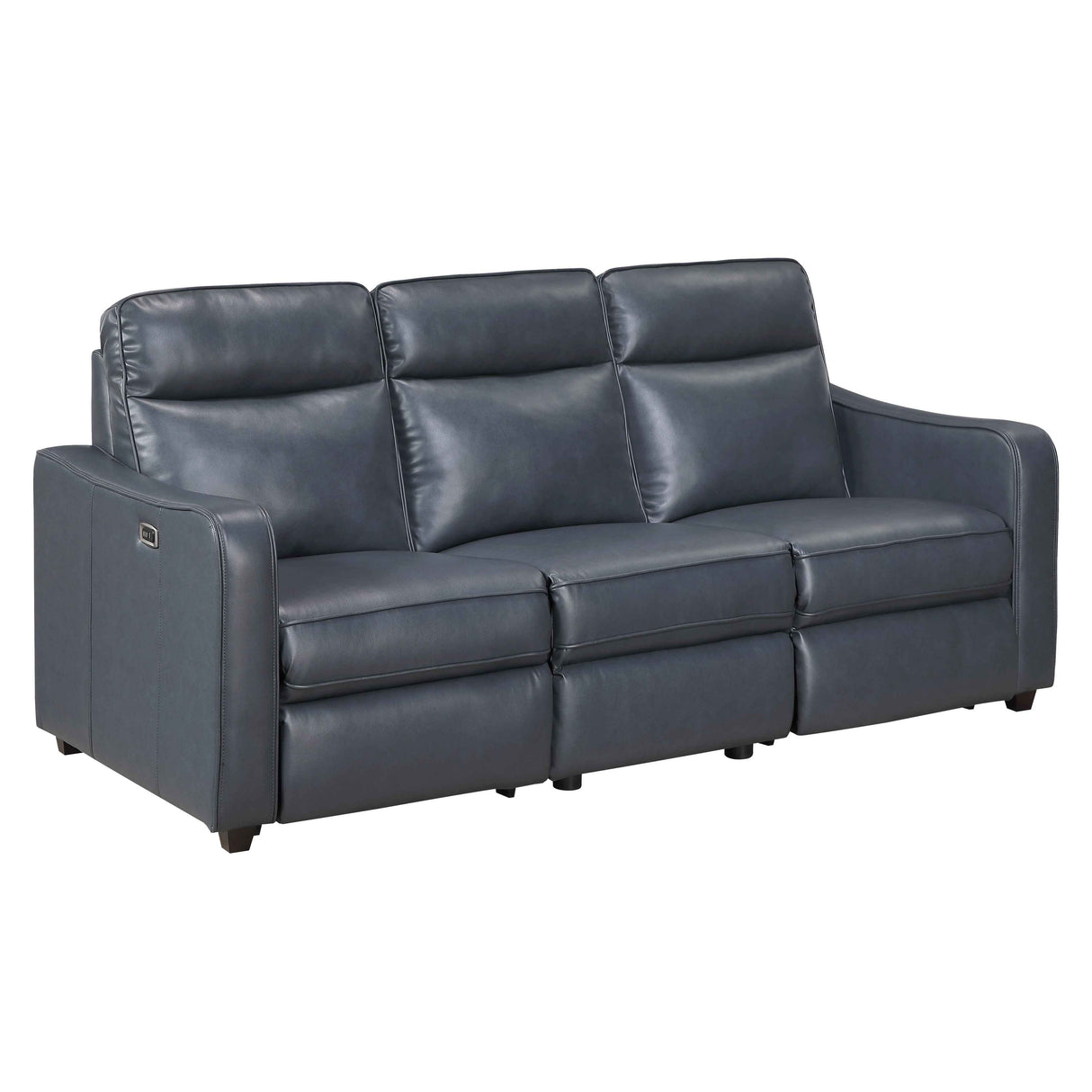 Equinox Navy Power Double Reclining Set (Sofa & Loveseat)